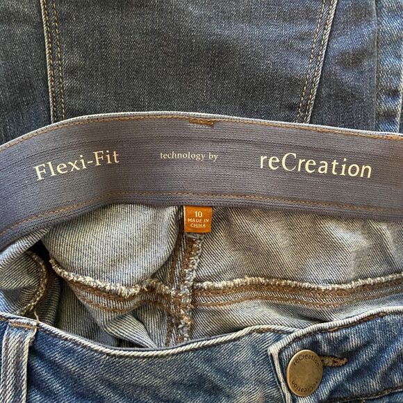 Technology by Recreation Jean Women Sz 10 Crop Flexi-Fit Elastic Waist High Rise - Picture 2 of 10